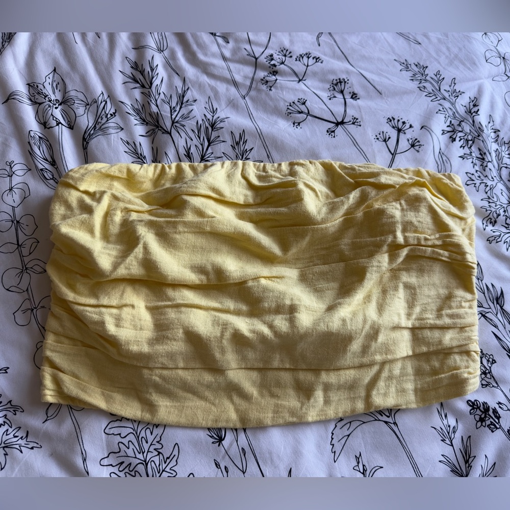 A new day tube crop top. Yellow new with tags